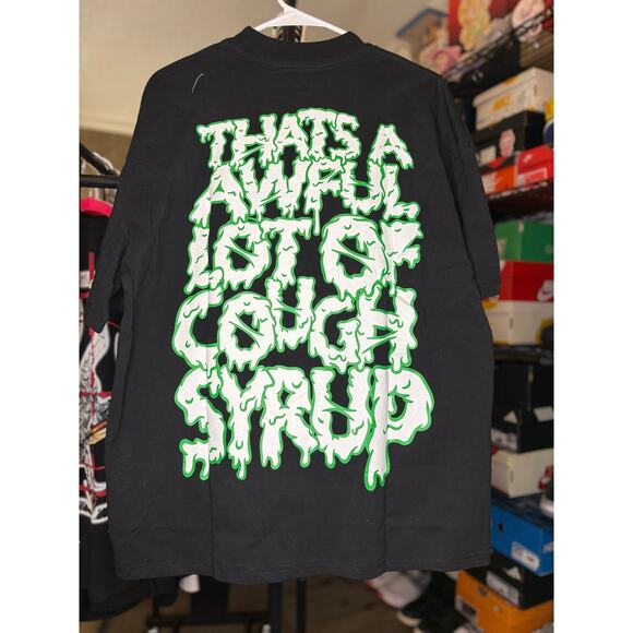 NEW Sz. Large - Men's Awful Lot of Cough Syrup (Blk/Green) - Picture 2 of 3